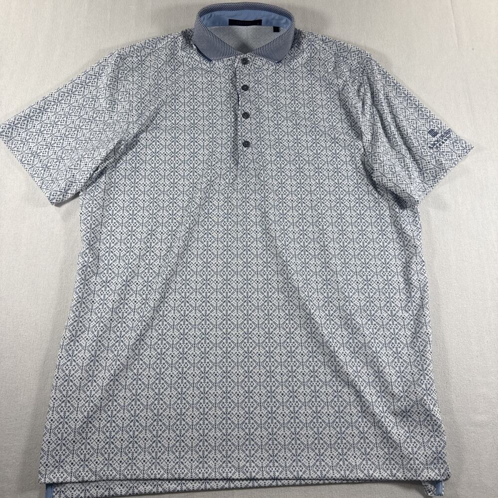 NWOT Greyson Black Desert Golf Resort Men’s Large Polo Echo Falls Arctic AOP
